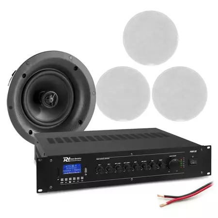 Profesjonalny system głośników sufitowych 4 x 6.5" FCS6  z wzmacniaczem bluetooth